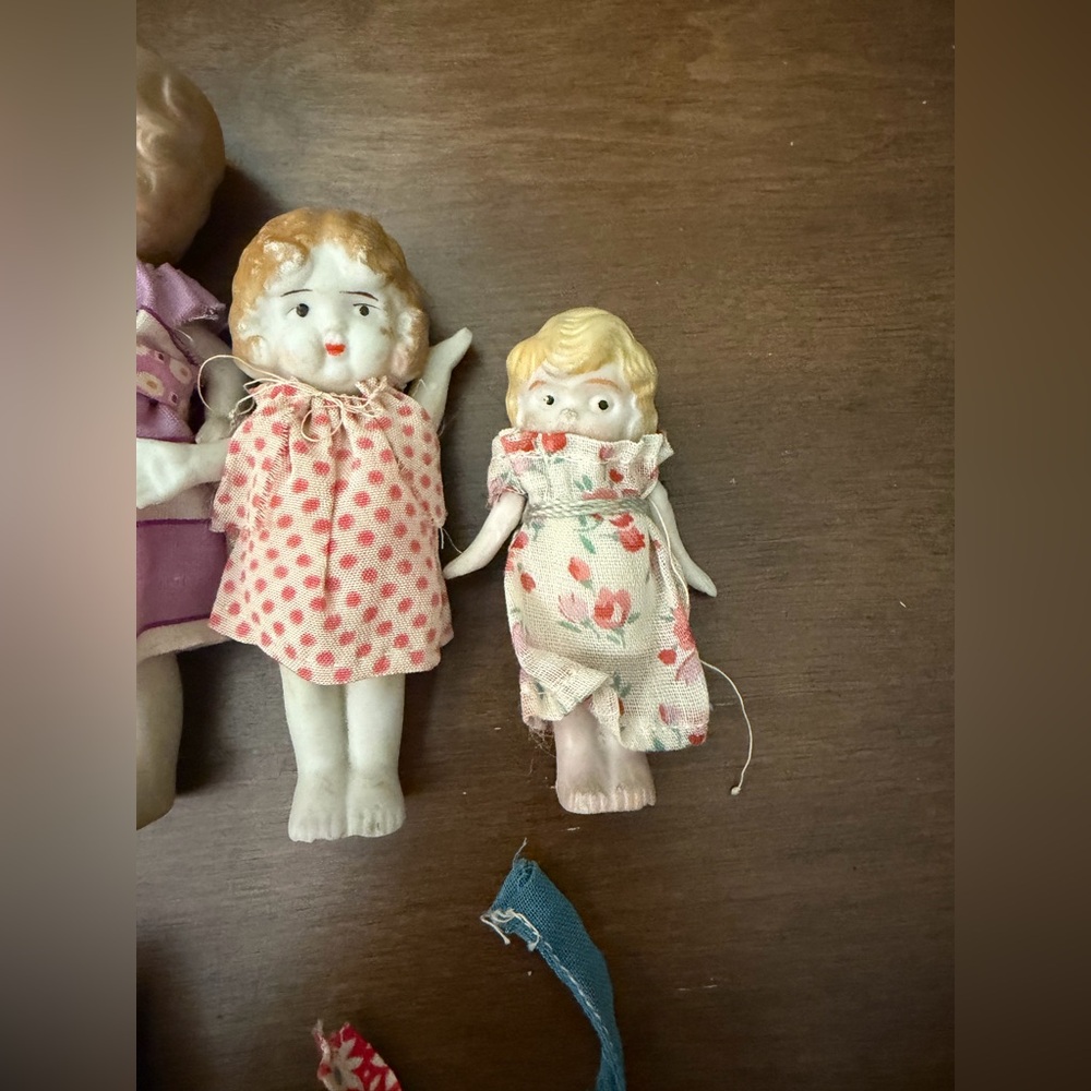Set of 5 Frozen Charlotte porcelain bisque dolls Antique - Picture 7 of 11